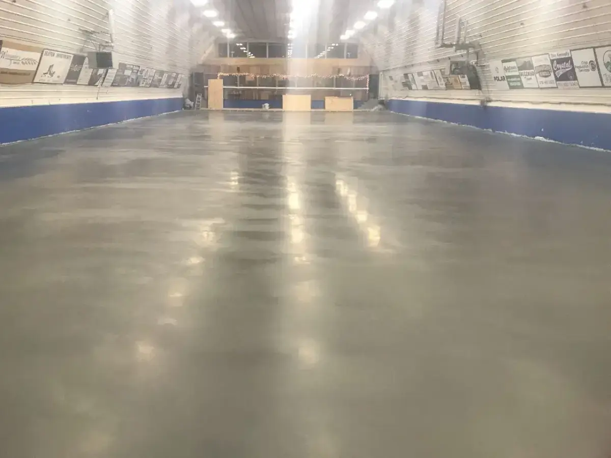 Smooth finished interior concrete floor